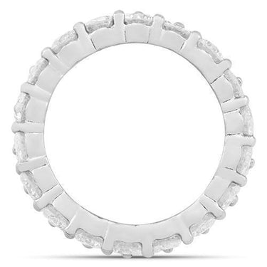 Diamond Double Row Eternity Band in 14k White Gold 7 Ctw